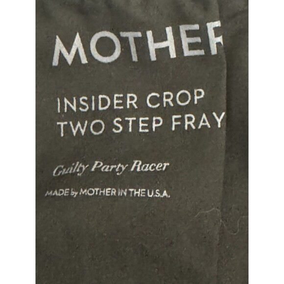 Mother Size 30 Insider Crop Two Step Fray Black Jeans Guilty Party Racer Stretch - Picture 6 of 13